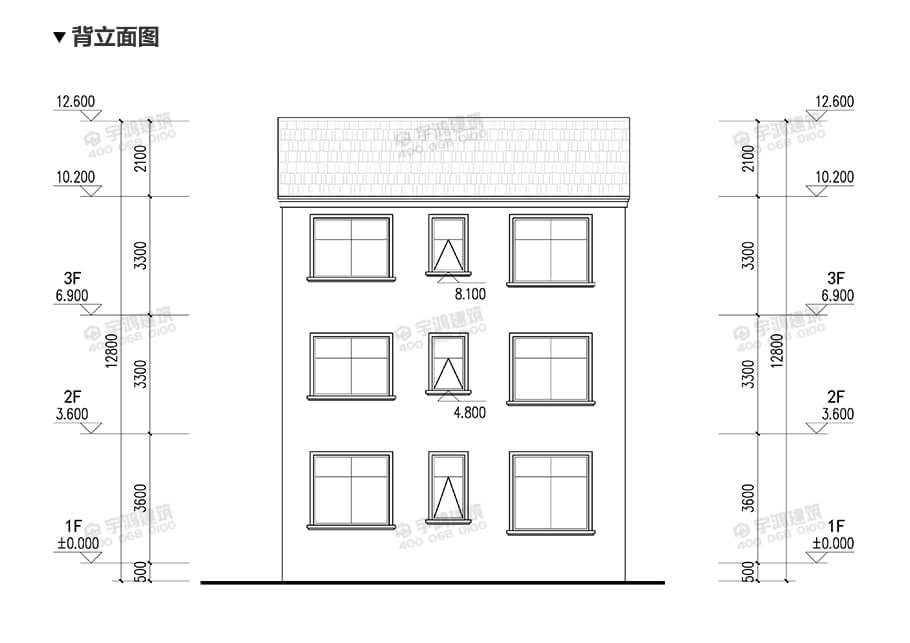 9x19米帶堂屋新農(nóng)村別墅設(shè)計圖紙