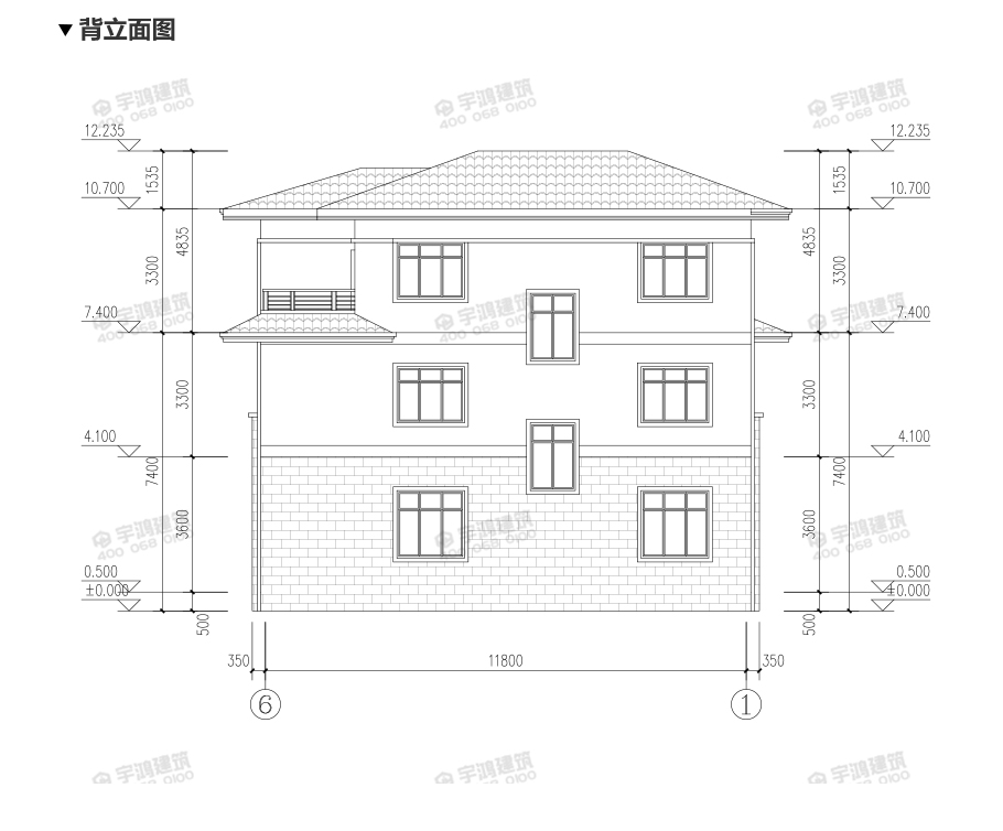 12x12米新中式復(fù)式農(nóng)村別墅設(shè)計(jì)圖紙