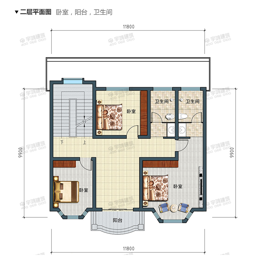 9x19米帶堂屋新農(nóng)村別墅設(shè)計圖紙