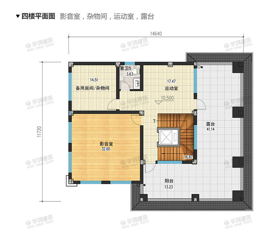 233平新中式四層農(nóng)村別墅設(shè)計圖紙