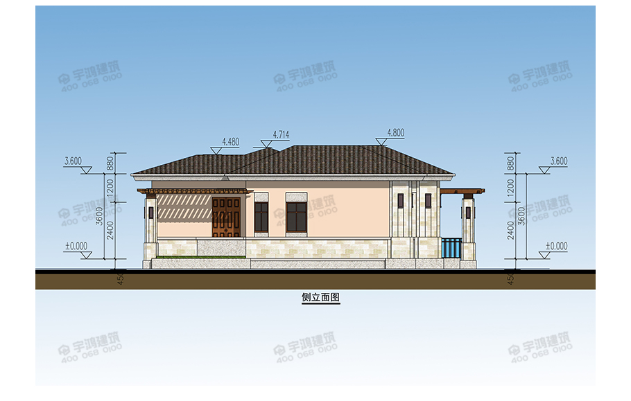 鄉下建房一層別墅戶型圖及效果圖，時尚又實惠